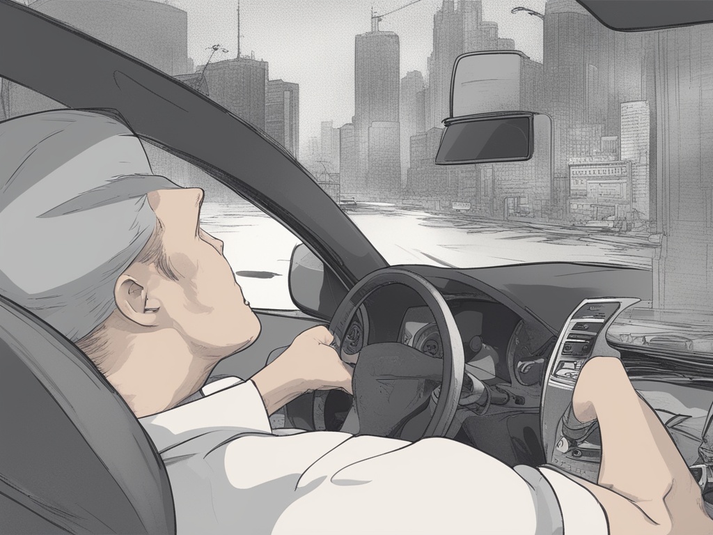 一名男子因为连续开车10小时面临什么危险？