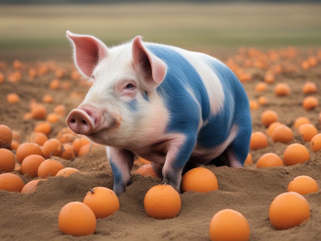 为何给猪喂食砂糖橘后,猪的皮肤会变蓝?这种现象对猪的健康有何影响?