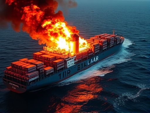 载有 3000 多辆汽车的轮船在太平洋上起火，含 65 辆纯电车