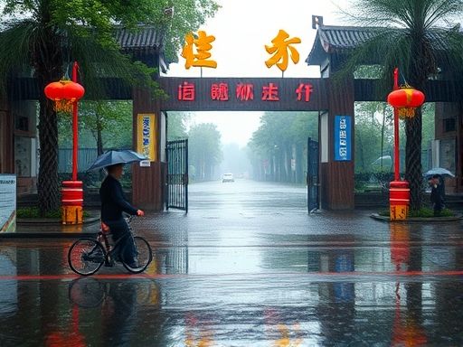 5 月 22 日武汉发布暴雨临灾警报，武大校门被淹一米深，目前雨势如何？出行要注意什么？