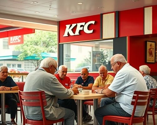 老人为乘凉挤满一肯德基店，聊天打牌、躺座椅上睡觉，如何看待这种行为？商家有哪些好的处理办法？