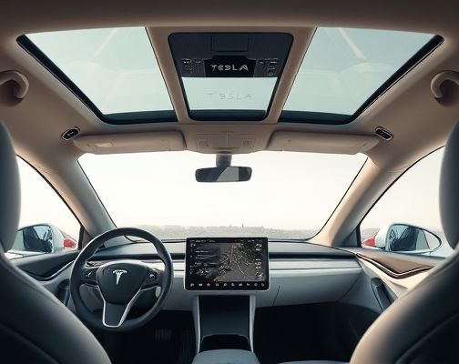 特斯拉“廉价版 Model Y”车型内饰首曝：取消全景玻璃天幕 / 贯穿灯带、移除后排屏幕