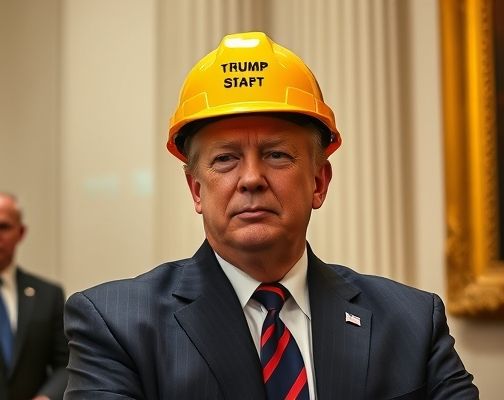 特朗普头戴安全帽造访美联储，以装修超支为由施压鲍威尔降息，称降息三个点能省一万多亿美元，如何看待此举？