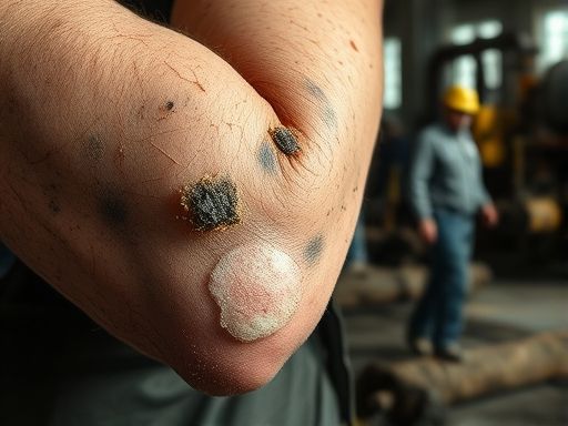 石棉业所致的皮肤病